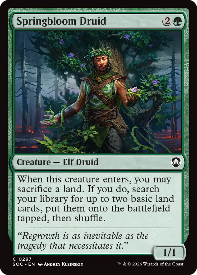Springbloom Druid [Secrets of Strixhaven Commander] MTG Single Magic: The Gathering | Red Claw Gaming