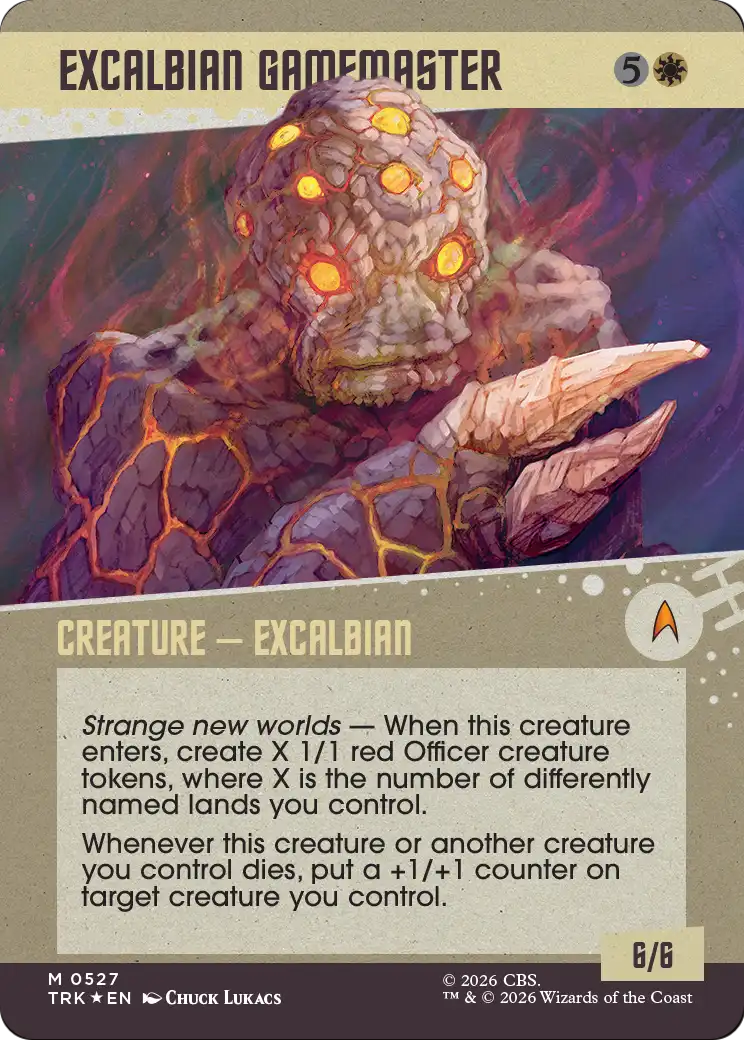 Excalbian Gamemaster (Showcase) (Surge Foil) [Star Trek] | Red Claw Gaming