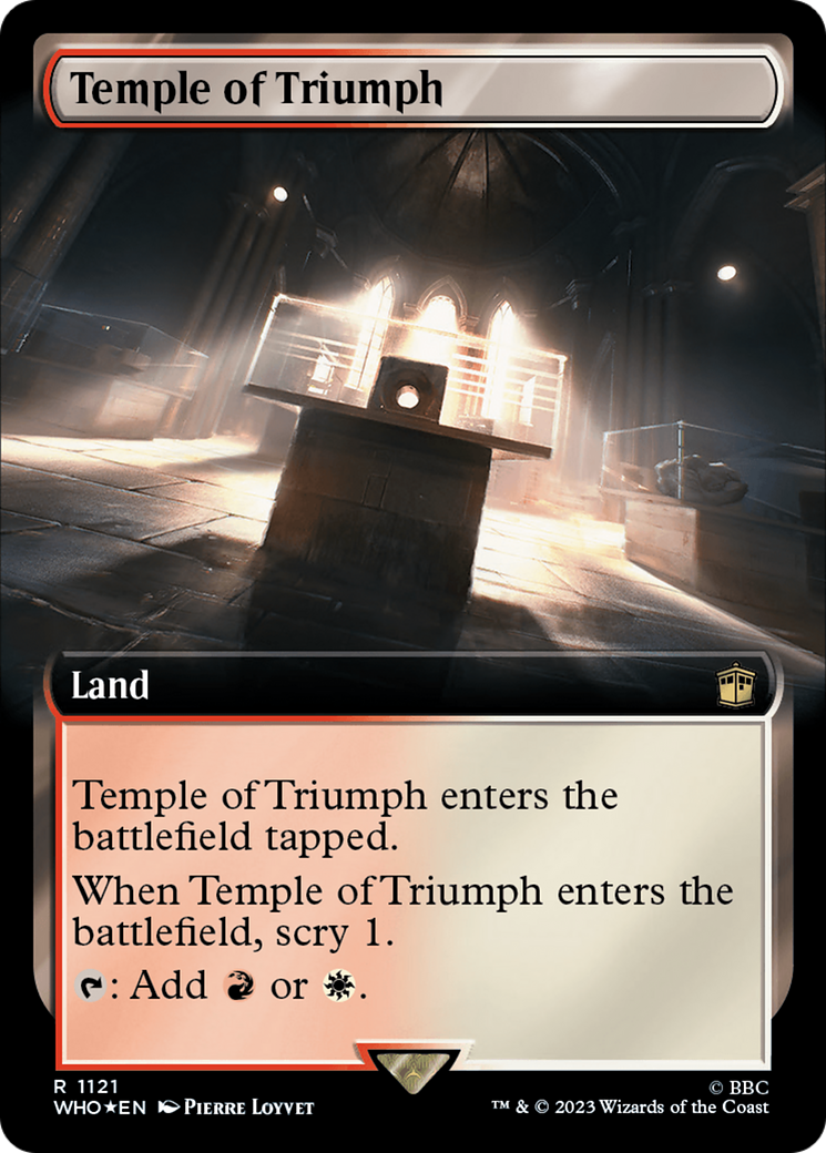 Temple of Triumph (Extended Art) (Surge Foil) [Doctor Who] MTG Single Magic: The Gathering | Red Claw Gaming