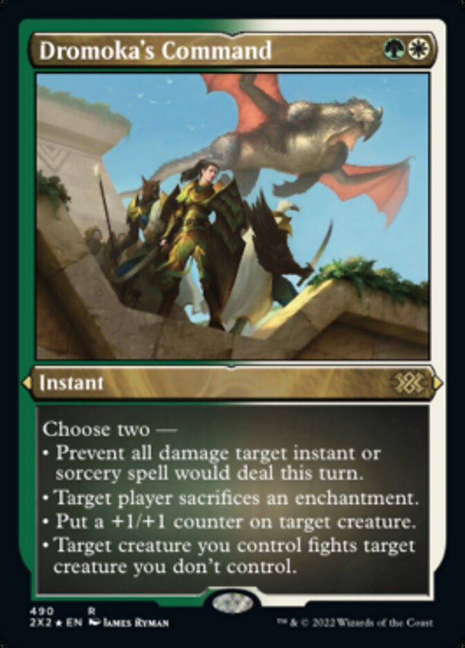 Dromoka's Command (Foil Etched) [Double Masters 2022] MTG Single Magic: The Gathering    | Red Claw Gaming