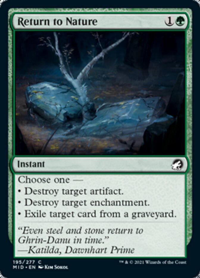Return to Nature [Innistrad: Midnight Hunt] MTG Single Magic: The Gathering | Red Claw Gaming