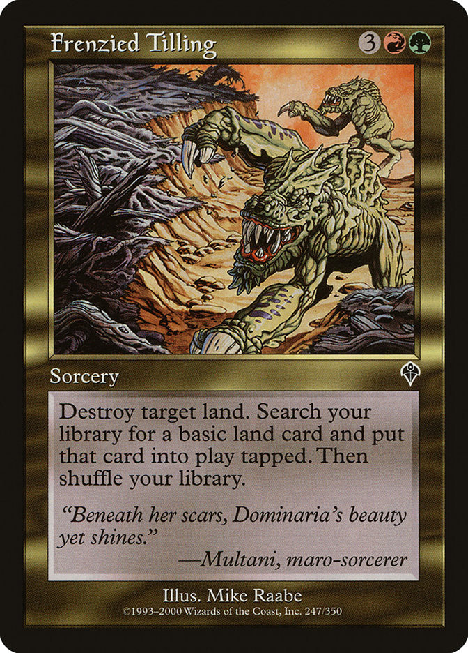 Frenzied Tilling [Invasion] MTG Single Magic: The Gathering | Red Claw Gaming