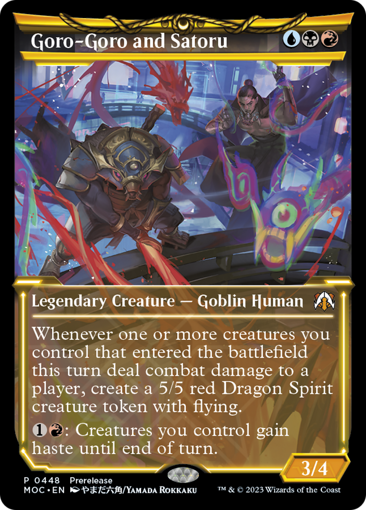 Goro-Goro and Satoru (Showcase Planar Booster Fun) [March of the Machine Commander Prerelease Promos] MTG Single Magic: The Gathering | Red Claw Gaming