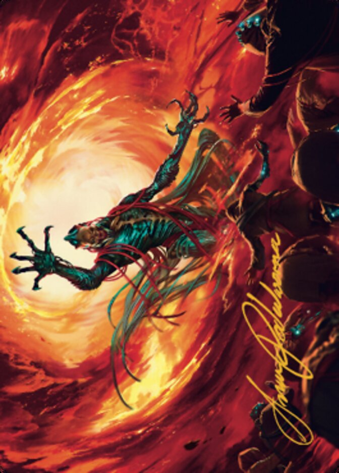 Gix, Yawgmoth Praetor Art Card (Gold-Stamped Signature) [The Brothers' War Art Series] MTG Single Magic: The Gathering | Red Claw Gaming