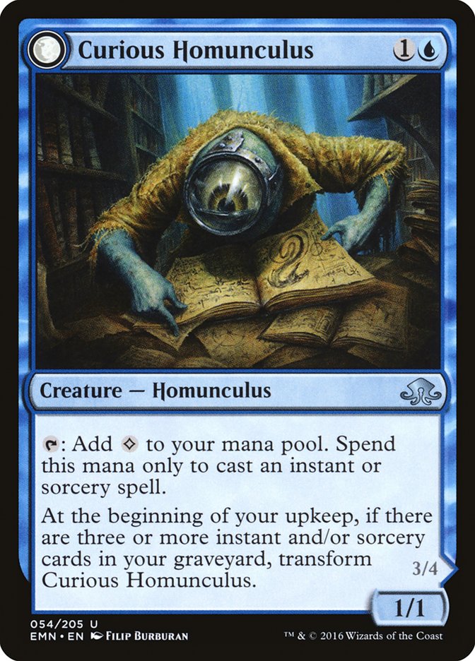 Curious Homunculus // Voracious Reader [Eldritch Moon] MTG Single Magic: The Gathering | Red Claw Gaming