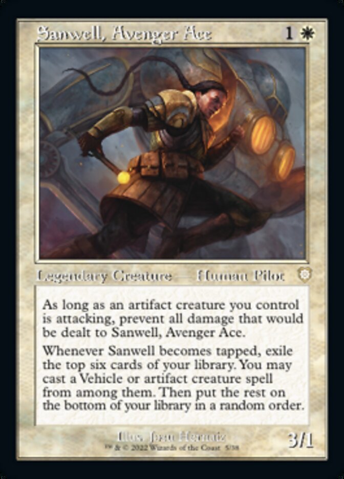 Sanwell, Avenger Ace (Retro) [The Brothers' War Commander] MTG Single Magic: The Gathering | Red Claw Gaming