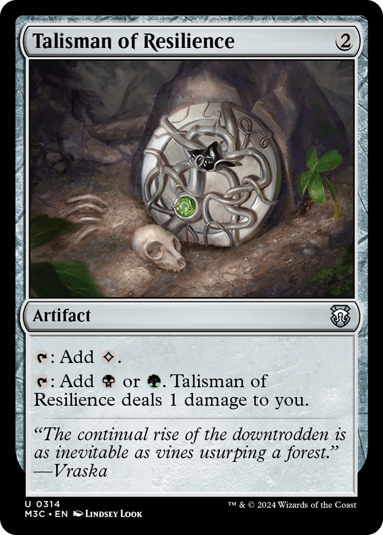 Talisman of Resilience (Ripple Foil) [Modern Horizons 3 Commander] MTG Single Magic: The Gathering | Red Claw Gaming