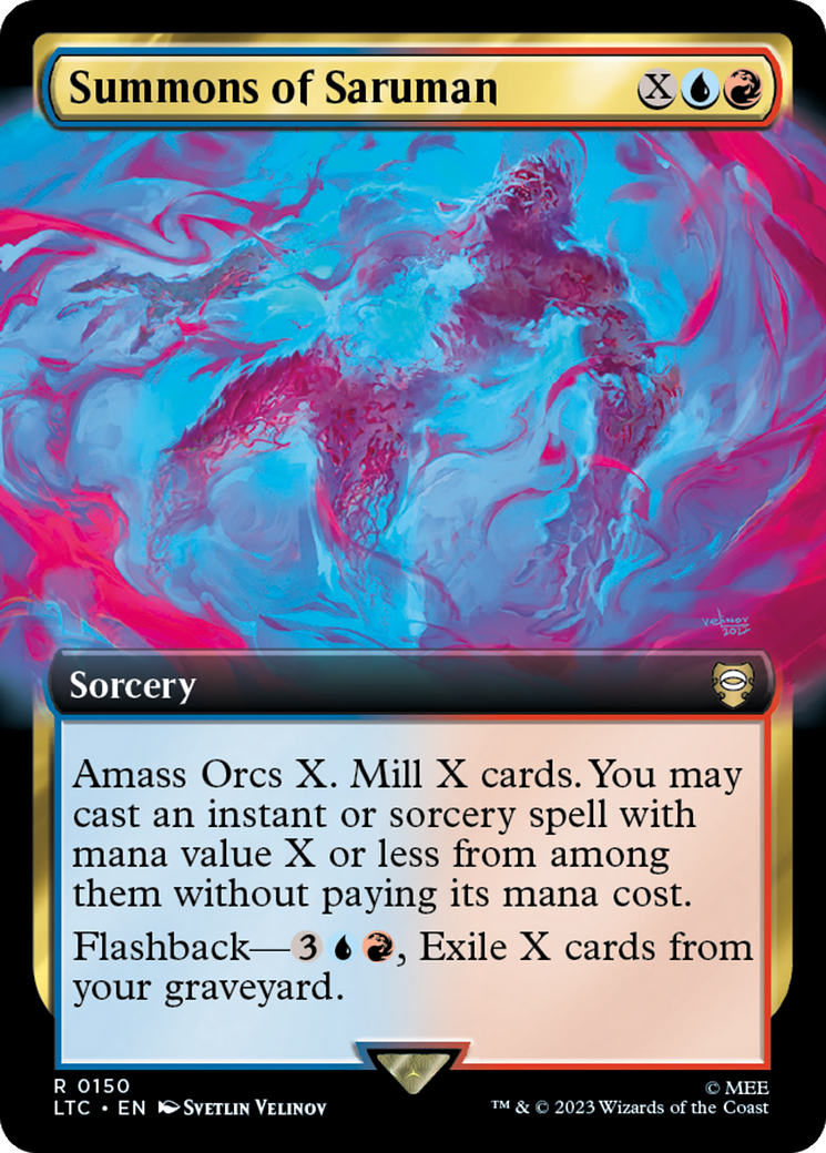 Summons of Saruman (Extended Art) [The Lord of the Rings: Tales of Middle-Earth Commander] MTG Single Magic: The Gathering | Red Claw Gaming