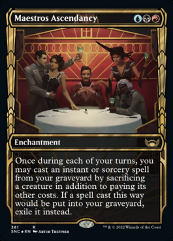 Maestros Ascendancy (Showcase Golden Age Gilded Foil) [Streets of New Capenna] MTG Single Magic: The Gathering | Red Claw Gaming
