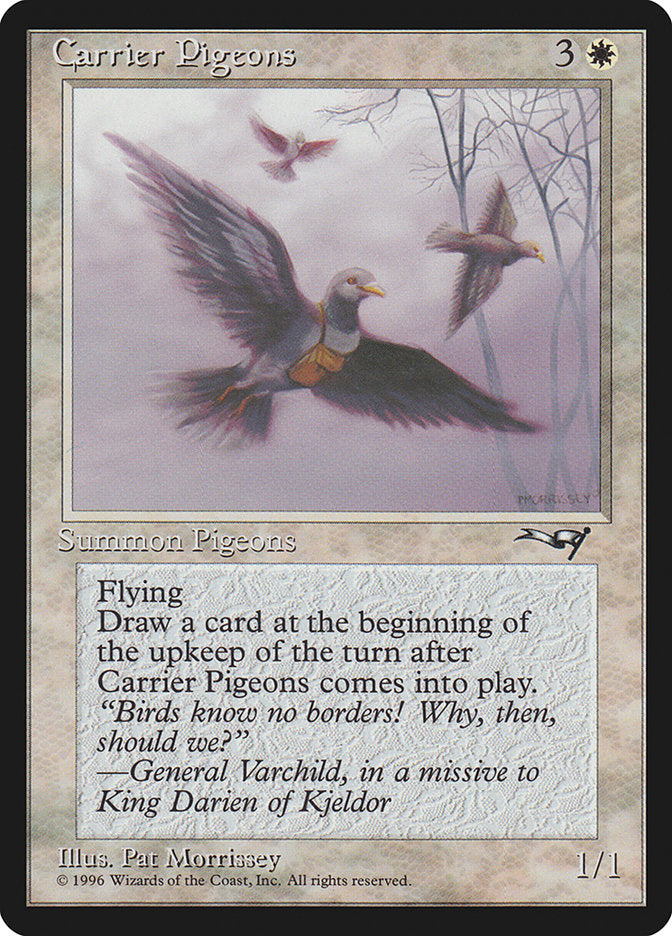 Carrier Pigeons (Flying Art) [Alliances] MTG Single Magic: The Gathering | Red Claw Gaming