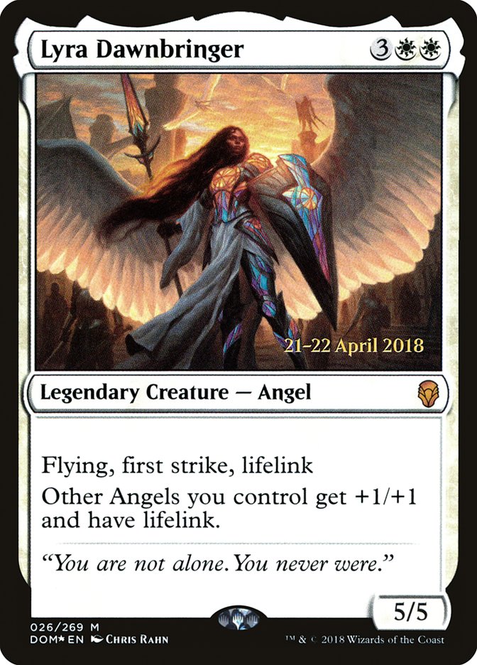 Lyra Dawnbringer [Dominaria Prerelease Promos] MTG Single Magic: The Gathering | Red Claw Gaming
