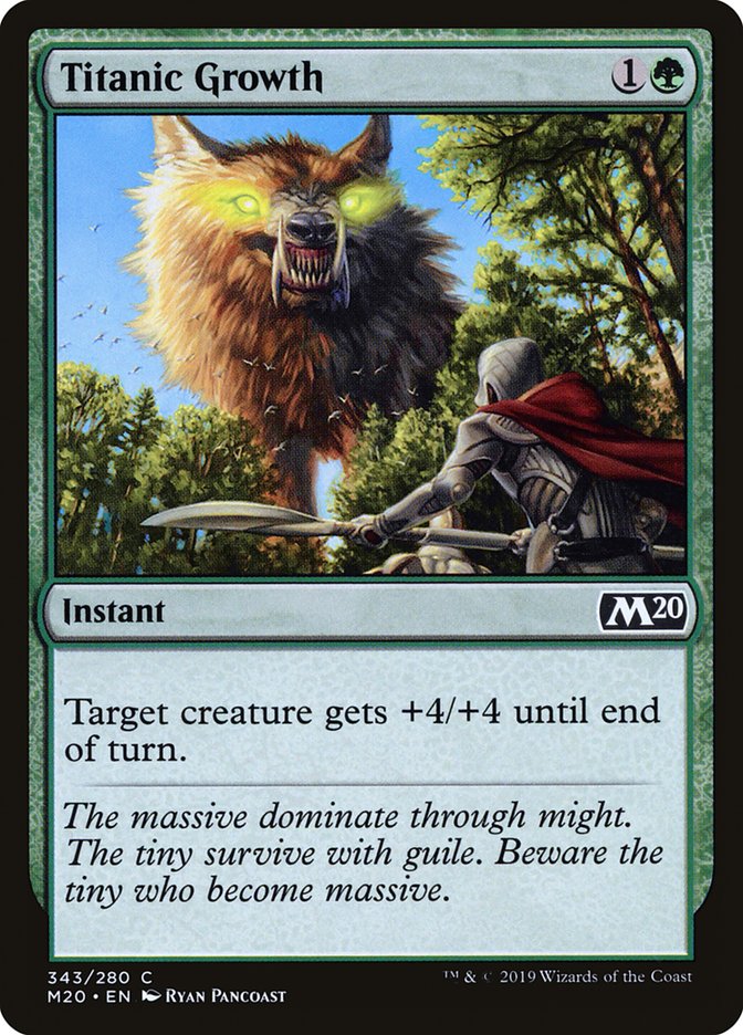 Titanic Growth [Core Set 2020] MTG Single Magic: The Gathering | Red Claw Gaming