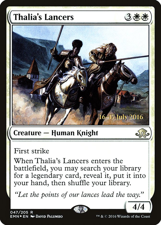 Thalia's Lancers [Eldritch Moon Prerelease Promos] MTG Single Magic: The Gathering | Red Claw Gaming