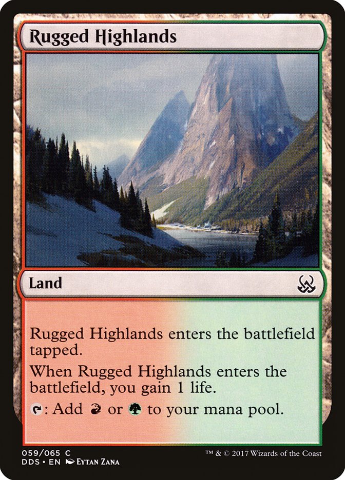 Rugged Highlands [Duel Decks: Mind vs. Might] MTG Single Magic: The Gathering | Red Claw Gaming