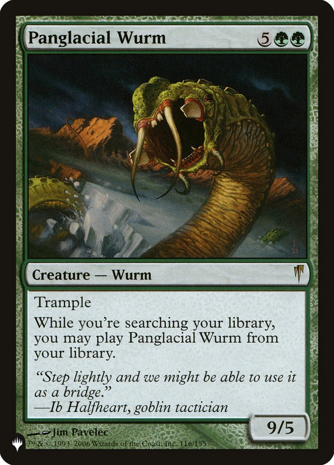 Panglacial Wurm [The List] MTG Single Magic: The Gathering | Red Claw Gaming