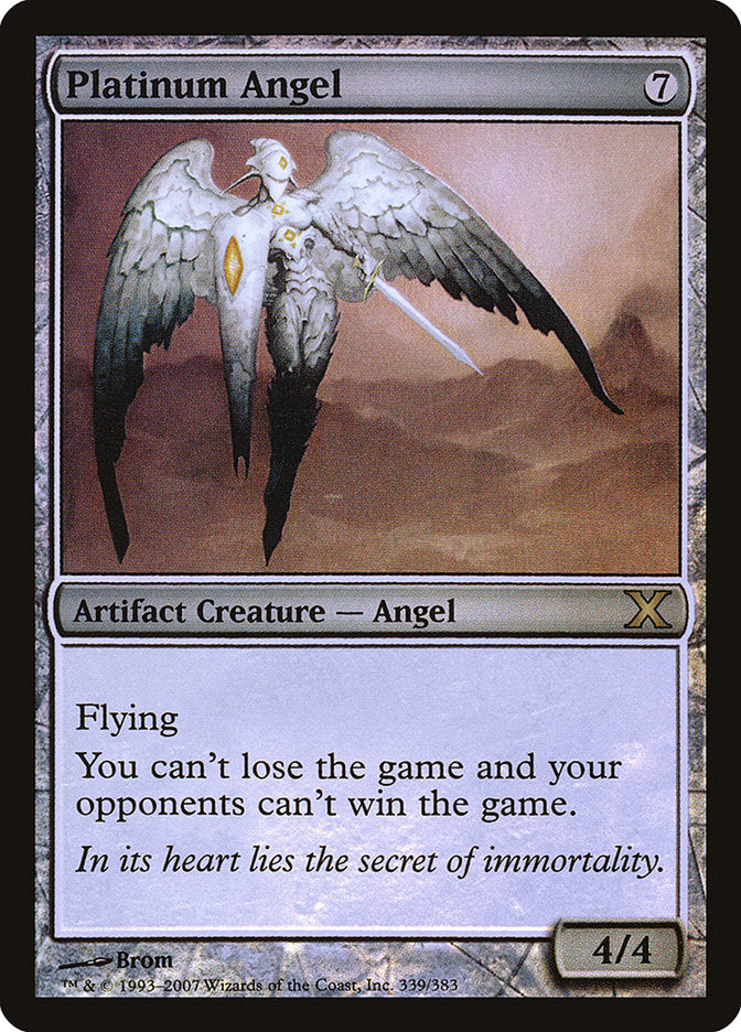 Platinum Angel (Premium Foil) [Tenth Edition] MTG Single Magic: The Gathering | Red Claw Gaming