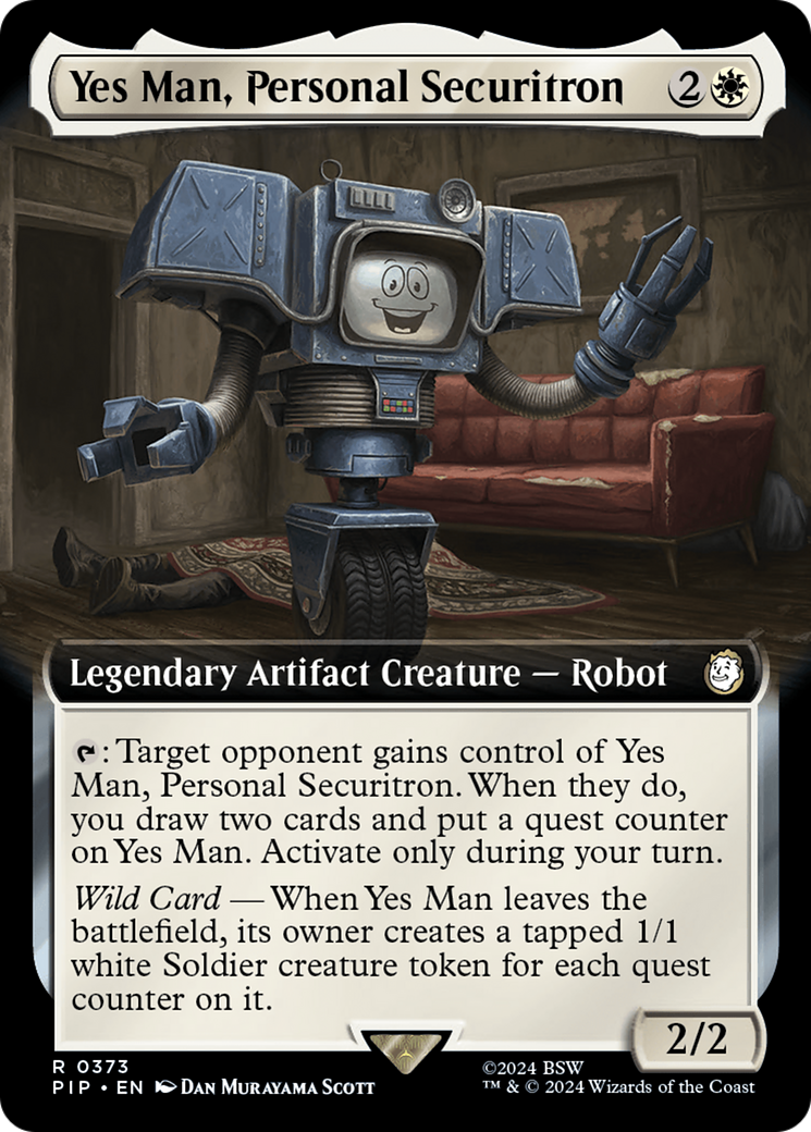 Yes Man, Personal Securitron (Extended Art) [Fallout] MTG Single Magic: The Gathering | Red Claw Gaming