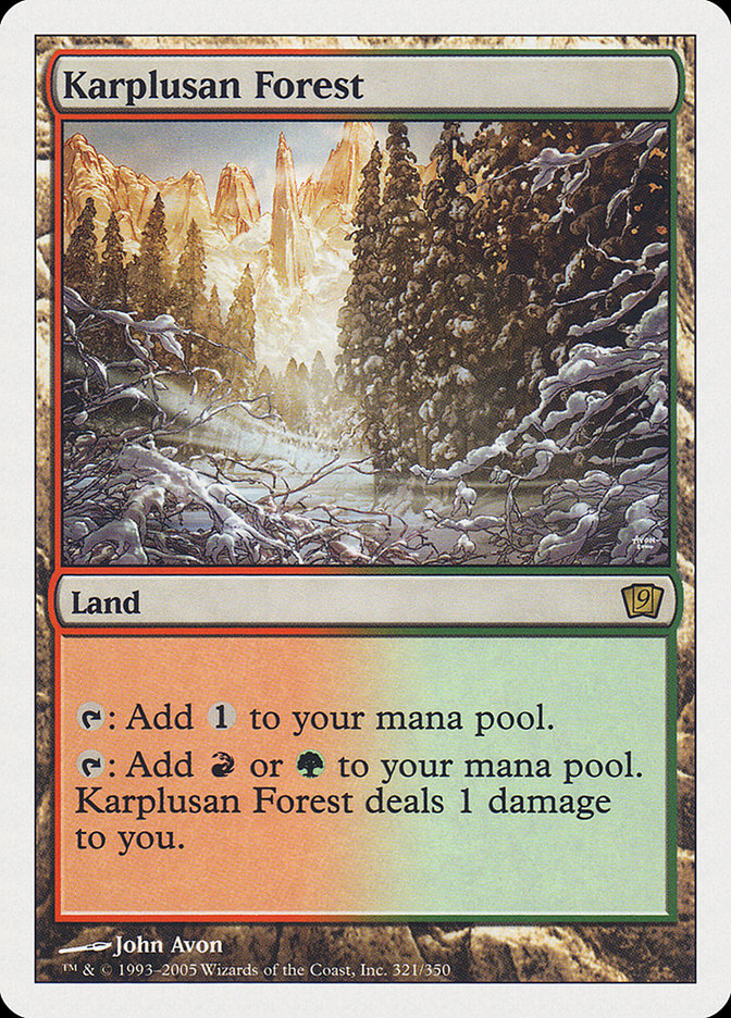 Karplusan Forest [Ninth Edition] MTG Single Magic: The Gathering | Red Claw Gaming