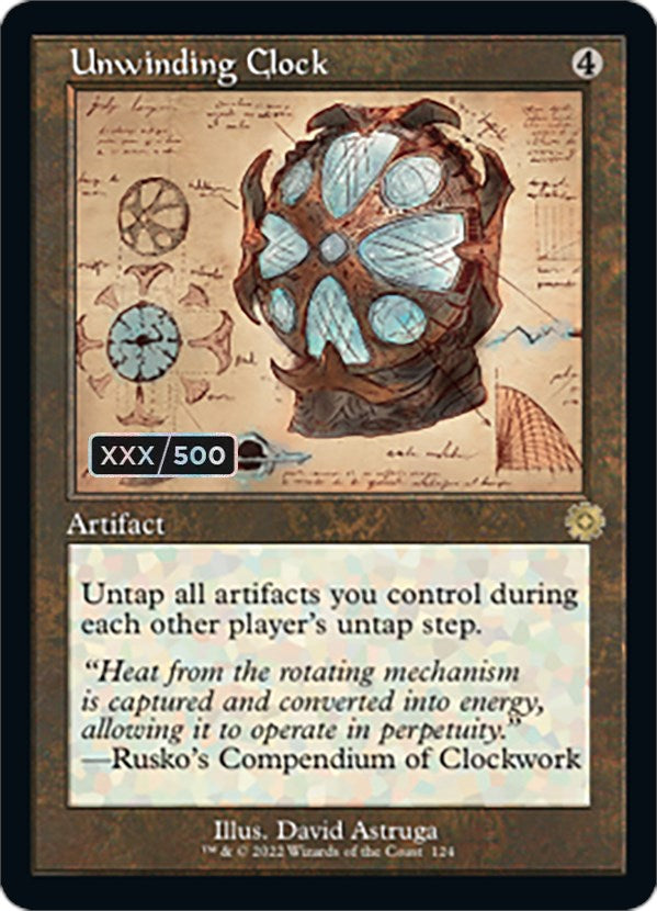 Unwinding Clock (Retro Schematic) (Serialized) [The Brothers' War Retro Artifacts] MTG Single Magic: The Gathering | Red Claw Gaming
