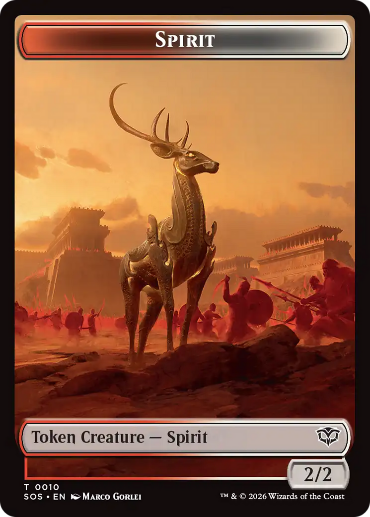 Copy // Spirit (0010) Double-Sided Token [Secrets of Strixhaven Tokens] MTG Single Magic: The Gathering | Red Claw Gaming