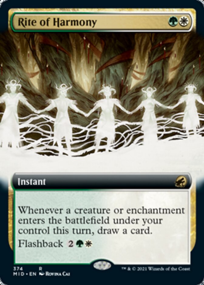 Rite of Harmony (Extended Art) [Innistrad: Midnight Hunt] MTG Single Magic: The Gathering | Red Claw Gaming