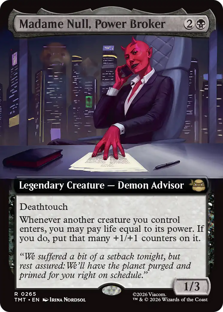 Madame Null, Power Broker (Extended Art) [Teenage Mutant Ninja Turtles] MTG Single Magic: The Gathering | Red Claw Gaming