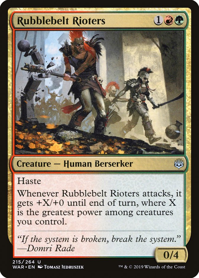 Rubblebelt Rioters [War of the Spark] MTG Single Magic: The Gathering | Red Claw Gaming