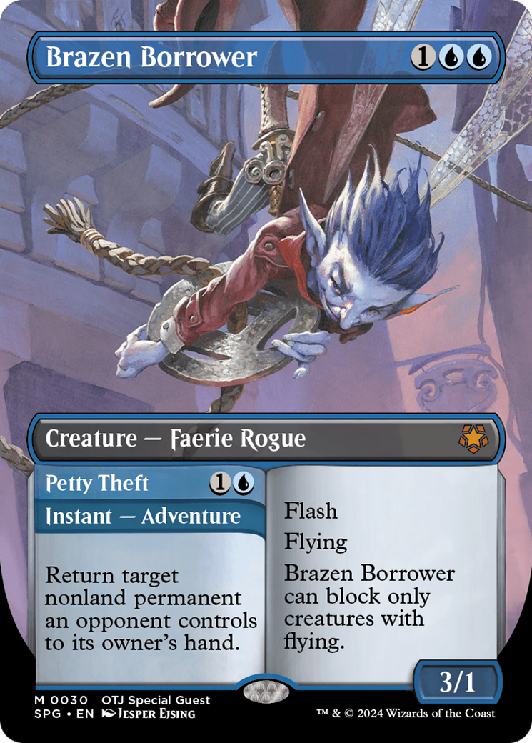Brazen Borrower // Petty Theft (Borderless) [Outlaws of Thunder Junction Special Guests] MTG Single Magic: The Gathering | Red Claw Gaming