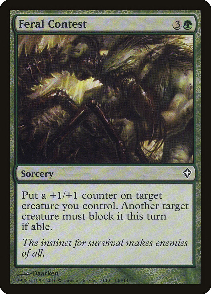 Feral Contest [Worldwake] MTG Single Magic: The Gathering | Red Claw Gaming