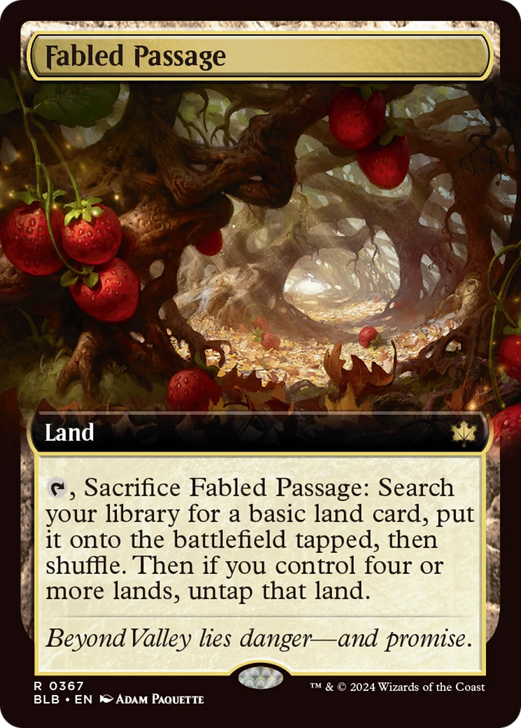 Fabled Passage (Extended Art) [Bloomburrow] MTG Single Magic: The Gathering | Red Claw Gaming