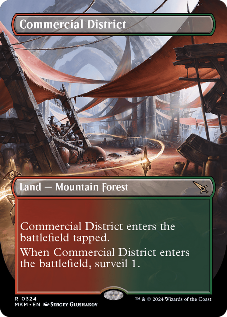 Commercial District (Borderless) [Murders at Karlov Manor] MTG Single Magic: The Gathering    | Red Claw Gaming