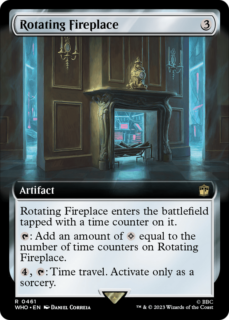 Rotating Fireplace (Extended Art) [Doctor Who] MTG Single Magic: The Gathering | Red Claw Gaming