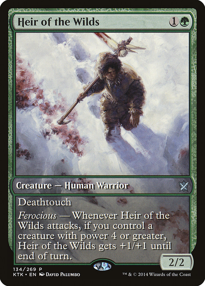 Heir of the Wilds (Game Day) (Extended Art) [Khans of Tarkir Promos] MTG Single Magic: The Gathering | Red Claw Gaming