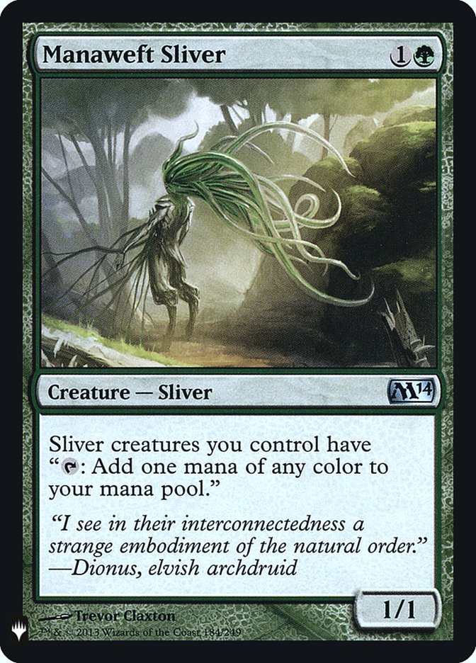 Manaweft Sliver [Mystery Booster] MTG Single Magic: The Gathering | Red Claw Gaming