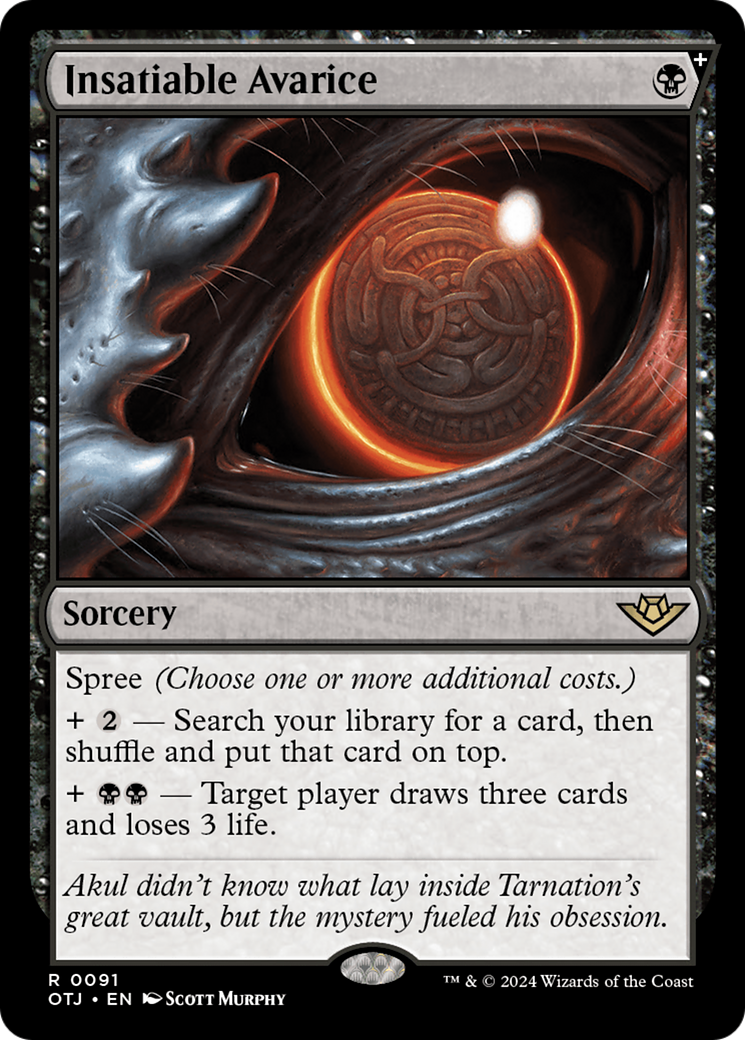 Insatiable Avarice [Outlaws of Thunder Junction] MTG Single Magic: The Gathering | Red Claw Gaming