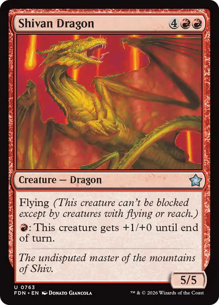 Shivan Dragon (0763) [Foundations] MTG Single Magic: The Gathering | Red Claw Gaming