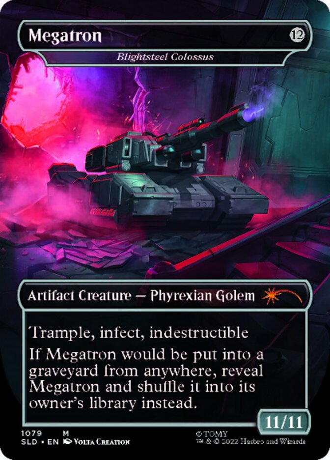 Blightsteel Colossus - Megatron (Borderless) [Secret Lair Drop Series] MTG Single Magic: The Gathering | Red Claw Gaming