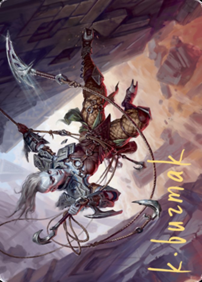 Akiri, Fearless Voyager Art Card (Gold-Stamped Signature) [Zendikar Rising Art Series] MTG Single Magic: The Gathering | Red Claw Gaming