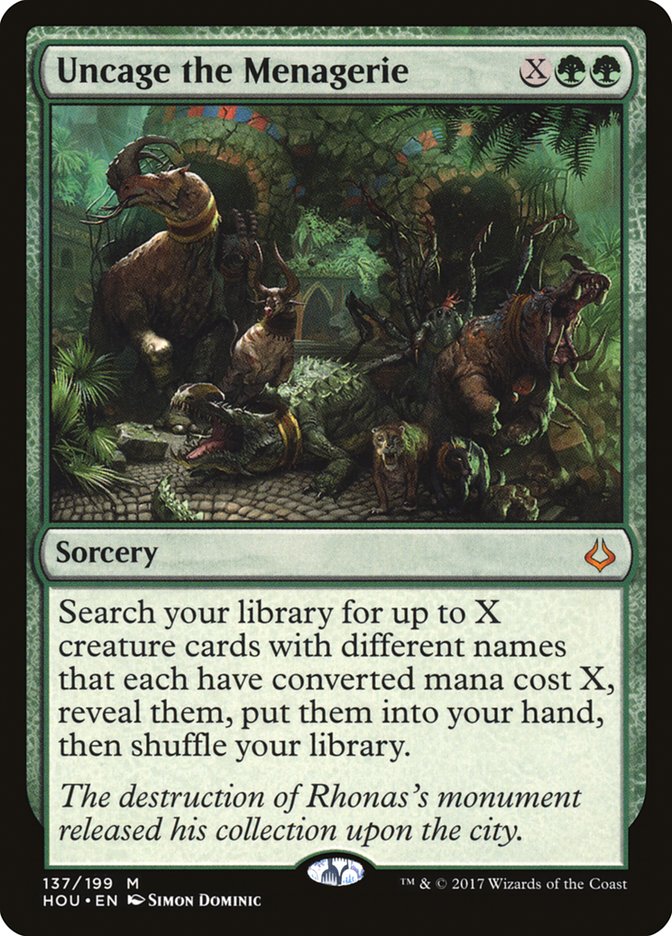 Uncage the Menagerie [Hour of Devastation] MTG Single Magic: The Gathering | Red Claw Gaming