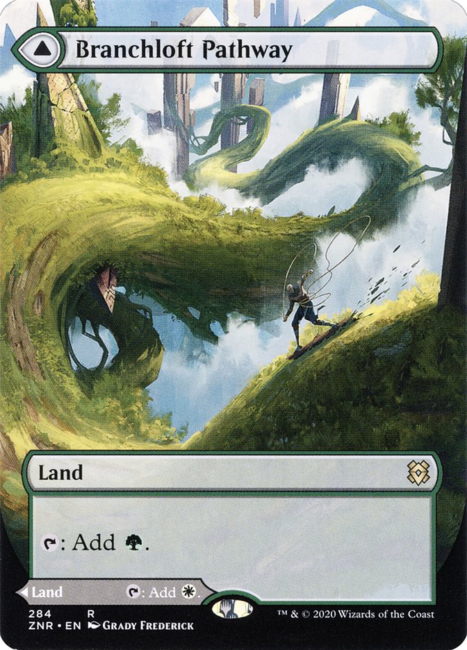 Branchloft Pathway // Boulderloft Pathway (Borderless Alternate Art) [Zendikar Rising] MTG Single Magic: The Gathering | Red Claw Gaming