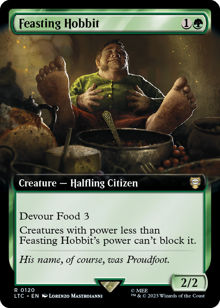 Feasting Hobbit (Extended Art) [The Lord of the Rings: Tales of Middle-Earth Commander] MTG Single Magic: The Gathering | Red Claw Gaming