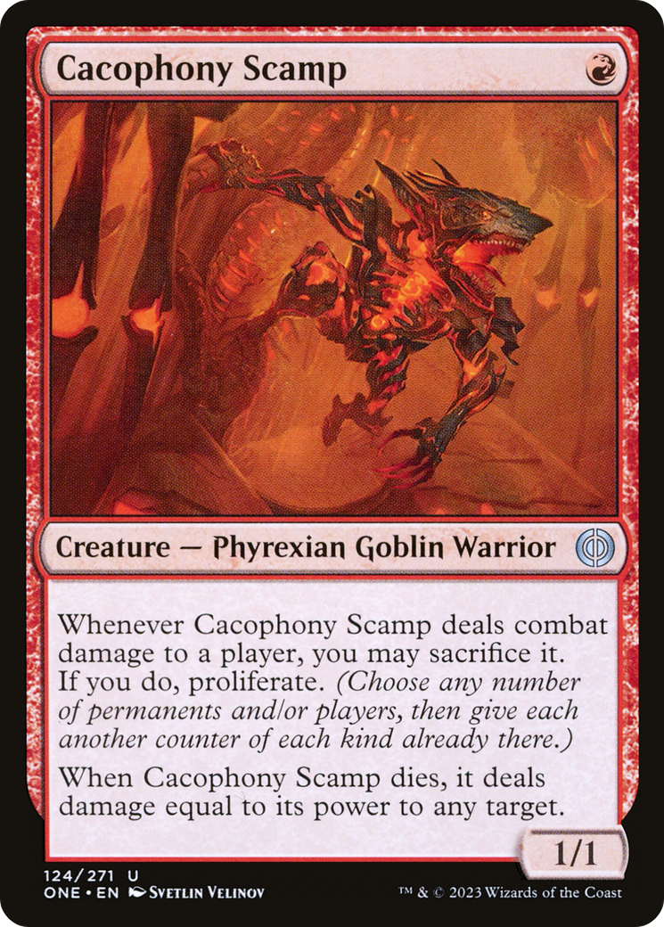 Cacophony Scamp [Phyrexia: All Will Be One] MTG Single Magic: The Gathering | Red Claw Gaming