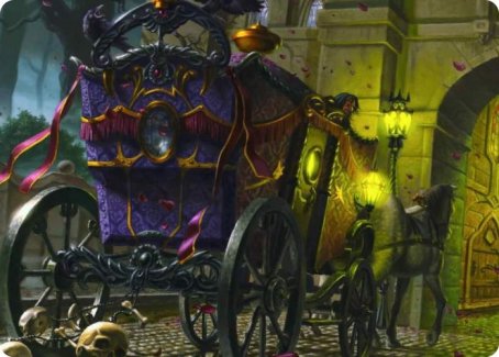 Honeymoon Hearse Art Card [Innistrad: Crimson Vow Art Series] MTG Single Magic: The Gathering | Red Claw Gaming
