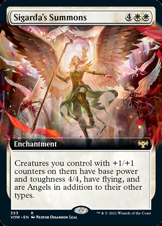Sigarda's Summons (Extended Art) [Innistrad: Crimson Vow] MTG Single Magic: The Gathering | Red Claw Gaming