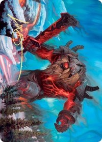 Quakebringer Art Card (Gold-Stamped Signature) [Kaldheim Art Series] MTG Single Magic: The Gathering | Red Claw Gaming