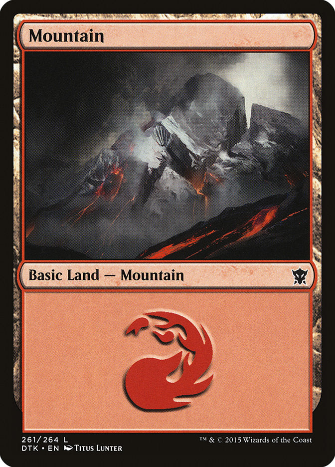 Mountain (261) [Dragons of Tarkir] MTG Single Magic: The Gathering | Red Claw Gaming