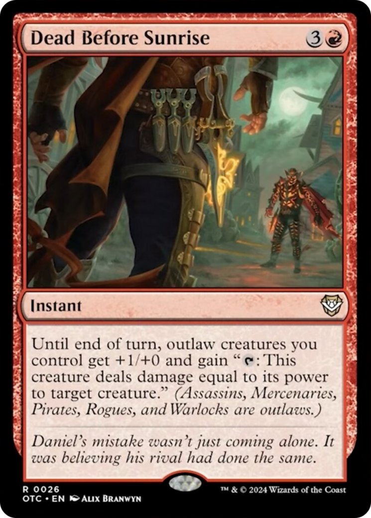 Dead Before Sunrise [Outlaws of Thunder Junction Commander] MTG Single Magic: The Gathering | Red Claw Gaming