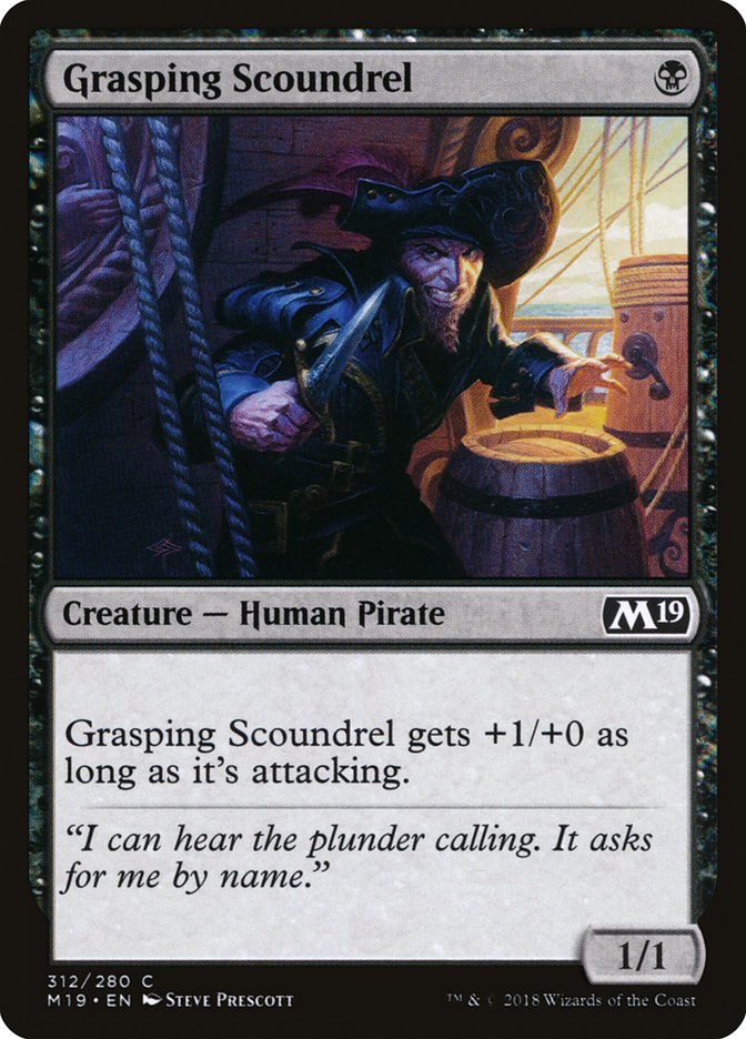 Grasping Scoundrel [Core Set 2019] MTG Single Magic: The Gathering | Red Claw Gaming