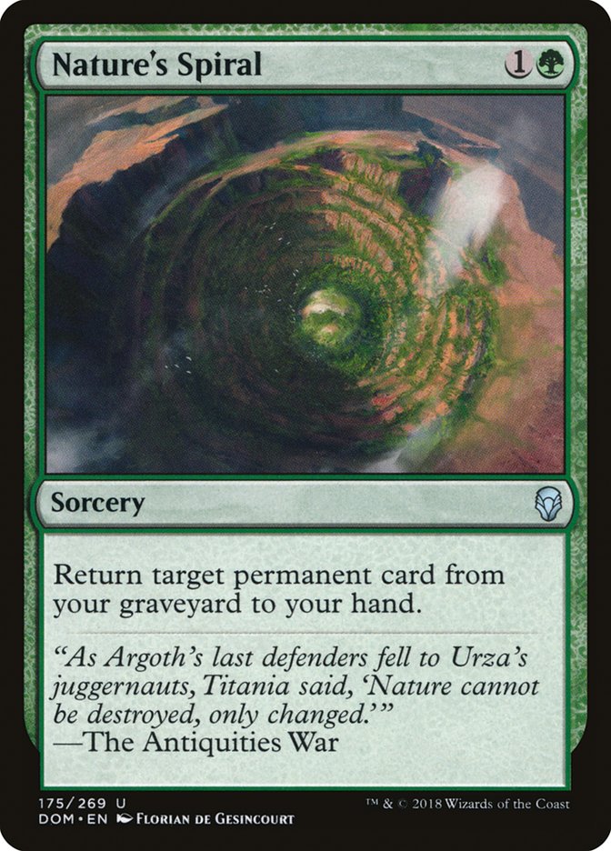 Nature's Spiral [Dominaria] MTG Single Magic: The Gathering | Red Claw Gaming