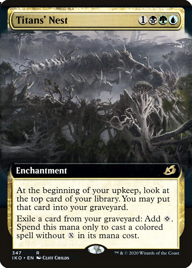 Titans' Nest (Extended Art) [Ikoria: Lair of Behemoths] MTG Single Magic: The Gathering | Red Claw Gaming